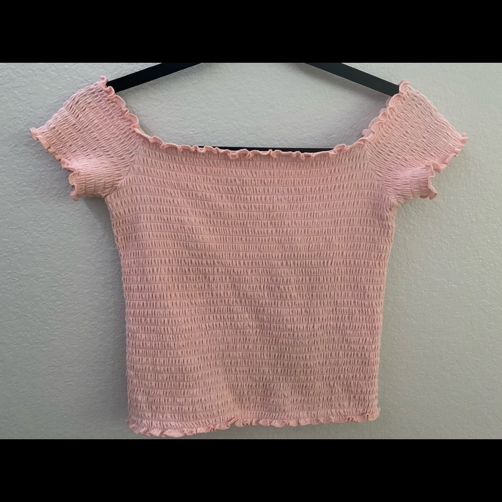 Hollister Off- Shoulder Pink Top